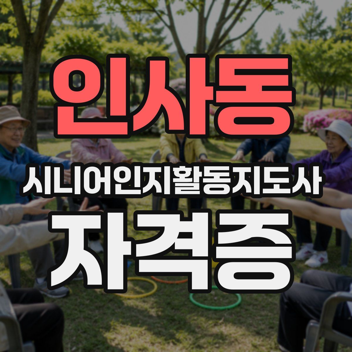 인사동 시니어인지활동지도사 자격증