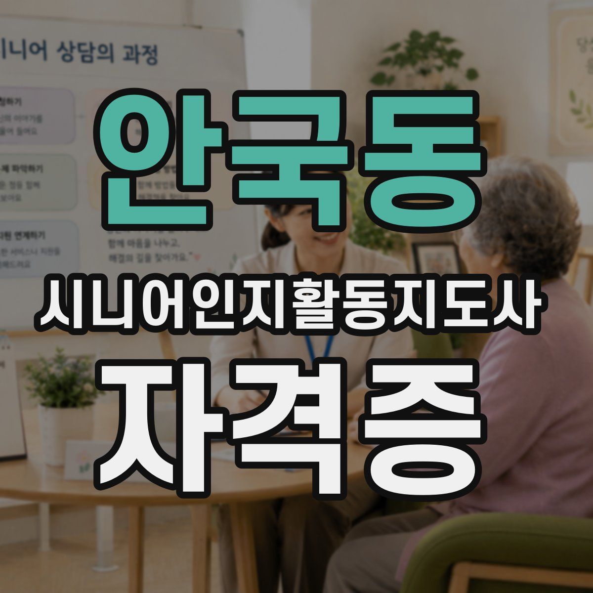 안국동 시니어인지활동지도사 자격증