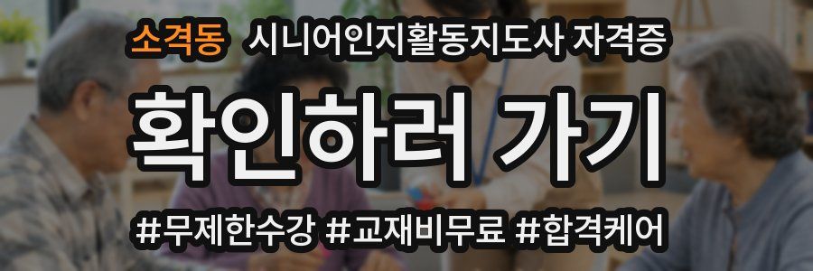 소격동 시니어인지활동지도사 자격증