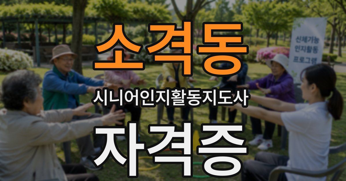 소격동 시니어인지활동지도사 자격증