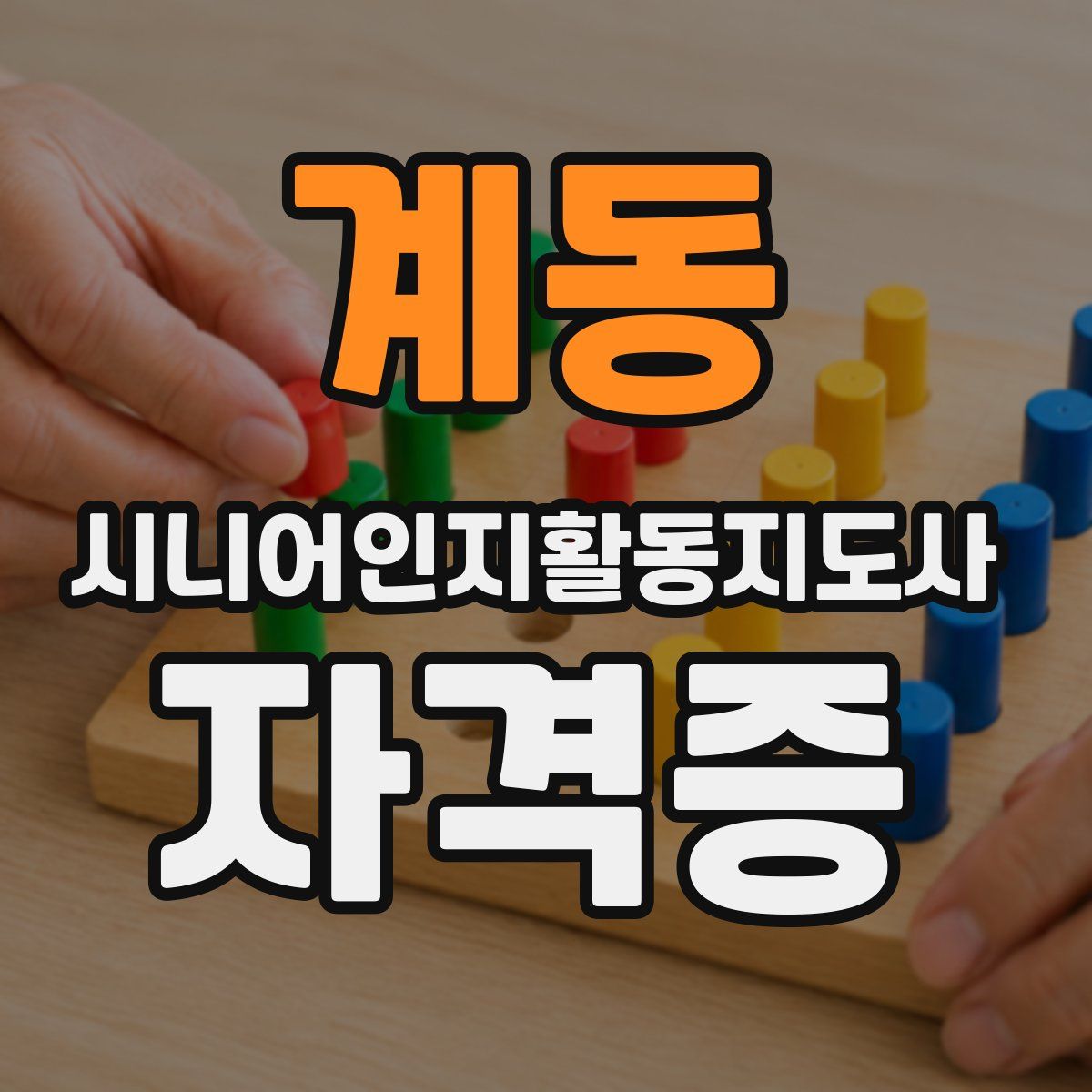 계동 시니어인지활동지도사 자격증