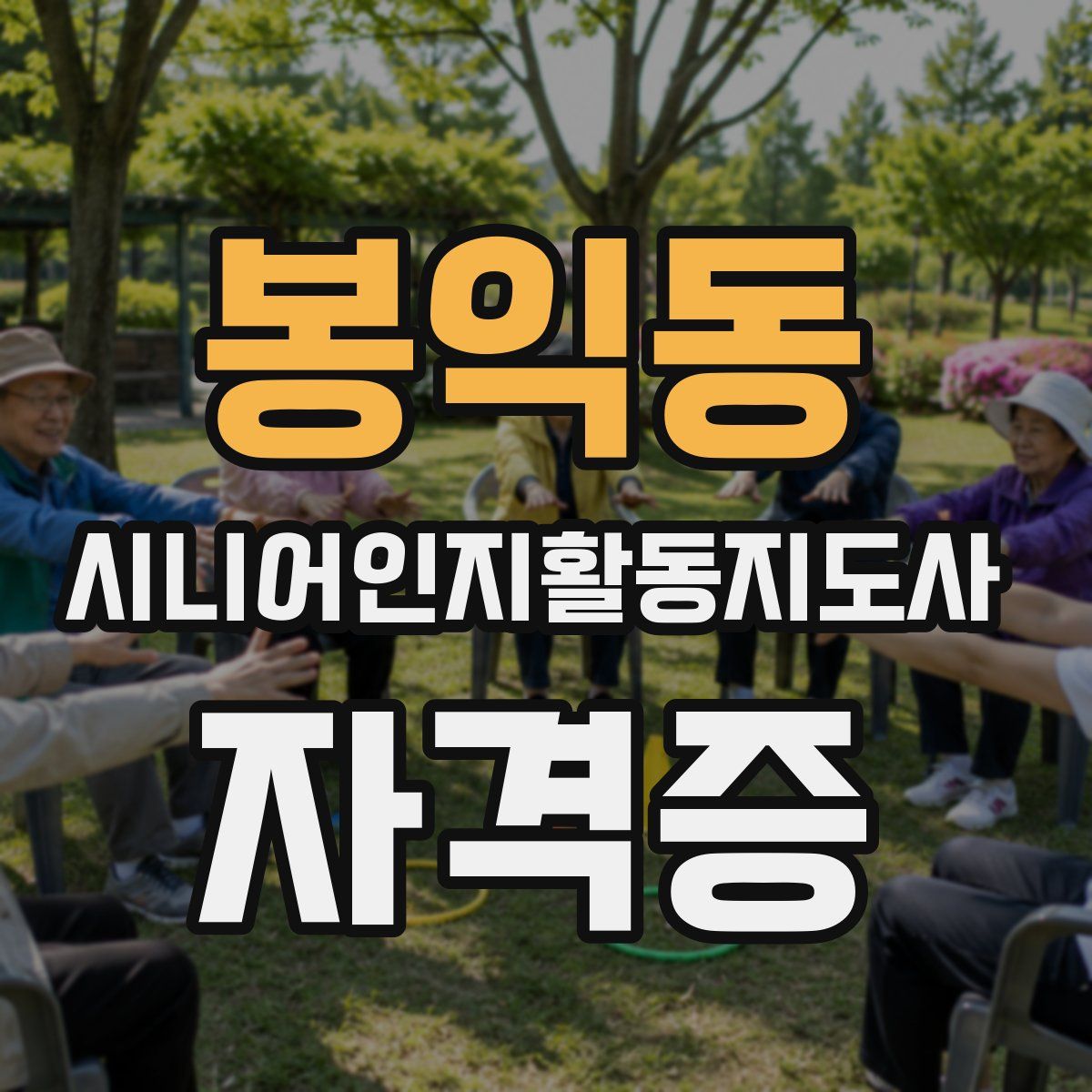 봉익동 시니어인지활동지도사 자격증