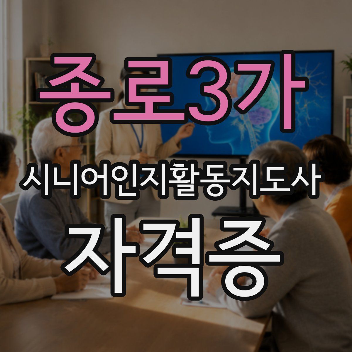 종로3가 시니어인지활동지도사 자격증