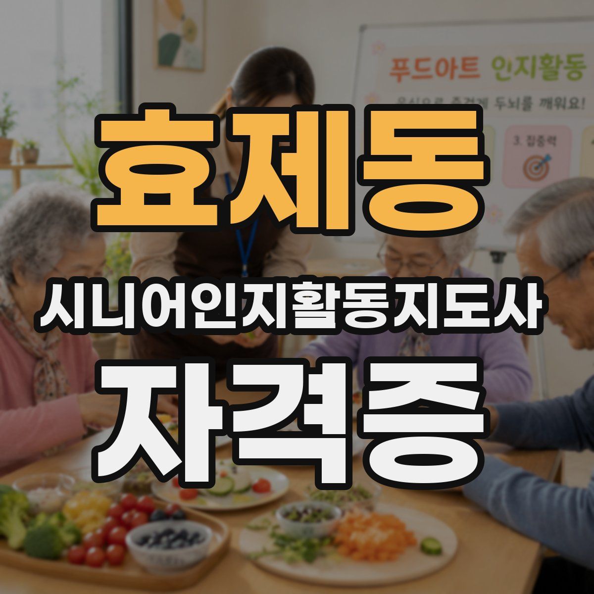 효제동 시니어인지활동지도사 자격증