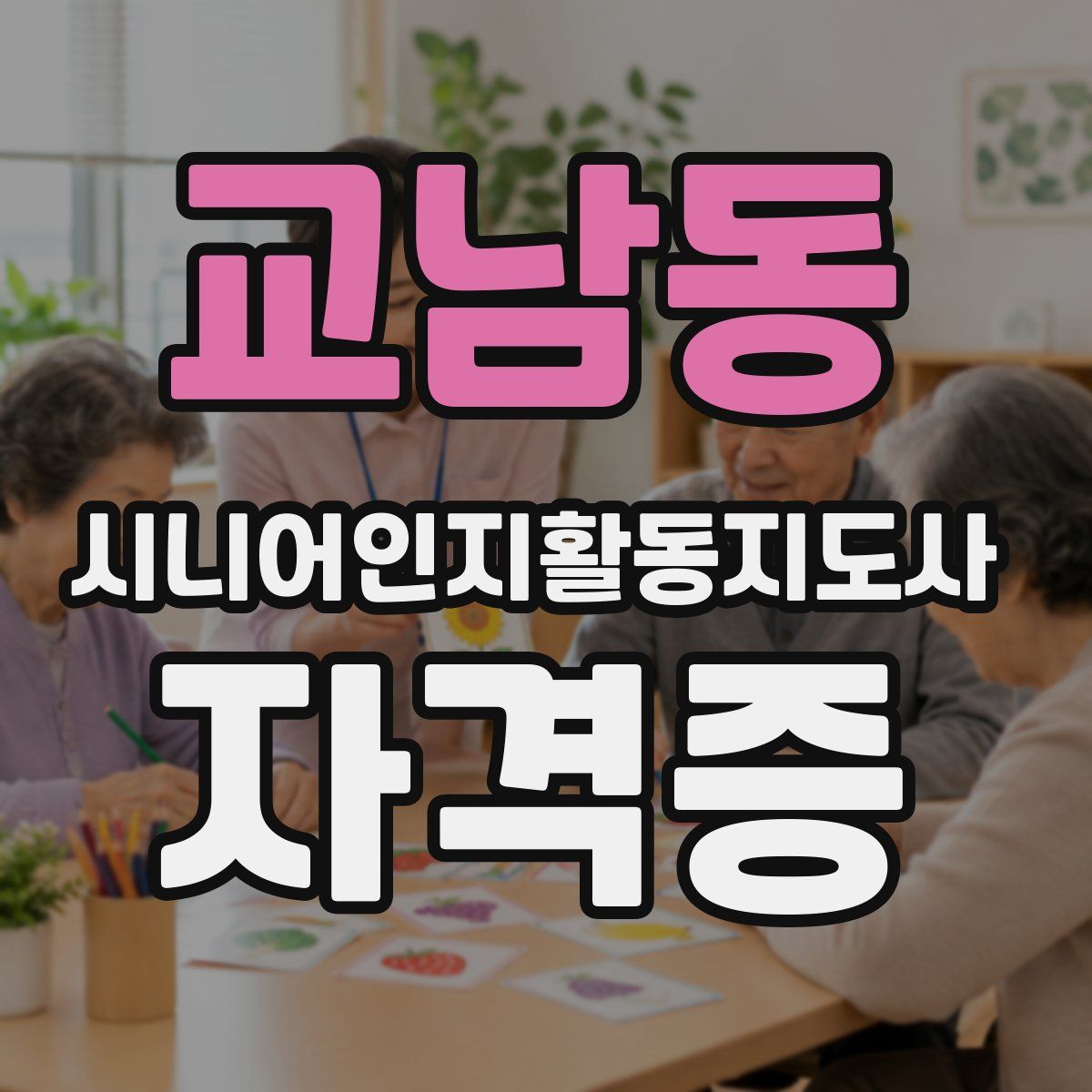 교남동 시니어인지활동지도사 자격증