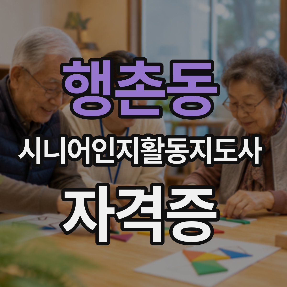 행촌동 시니어인지활동지도사 자격증