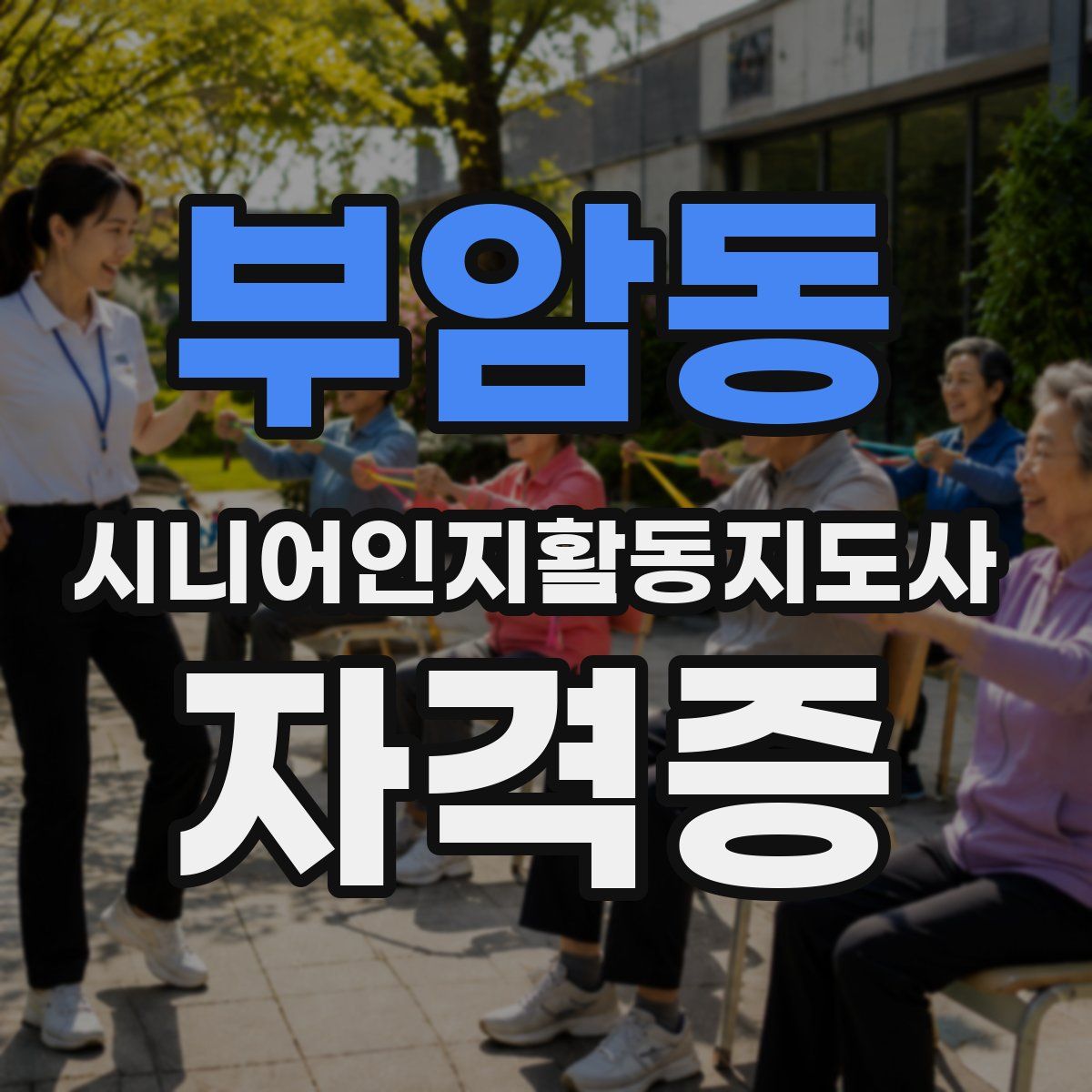 부암동 시니어인지활동지도사 자격증