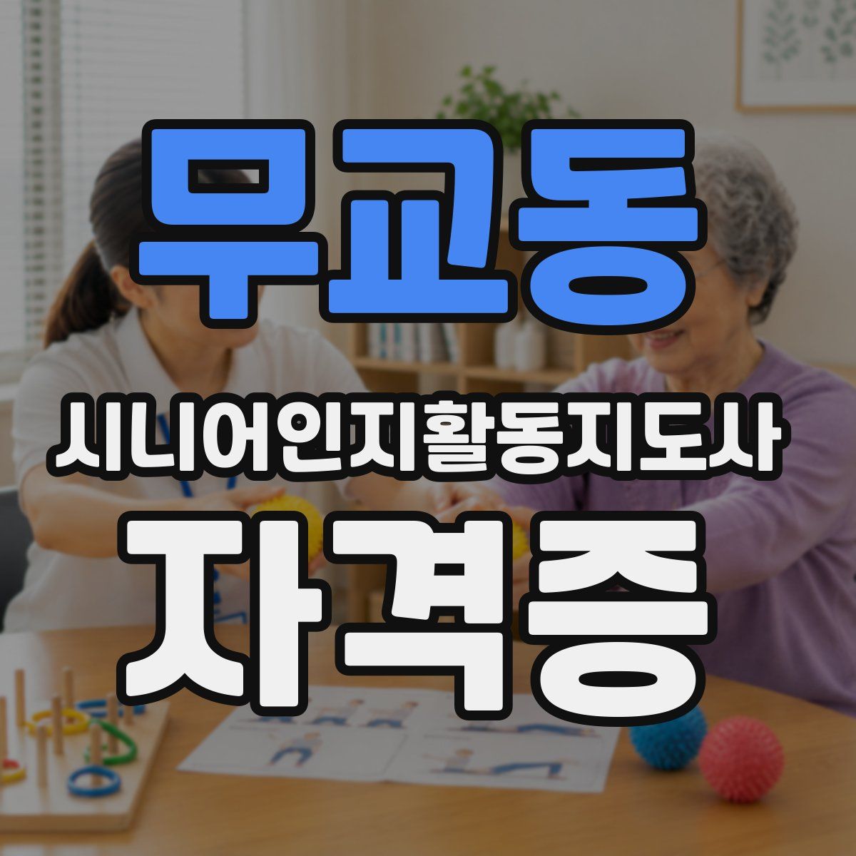 무교동 시니어인지활동지도사 자격증