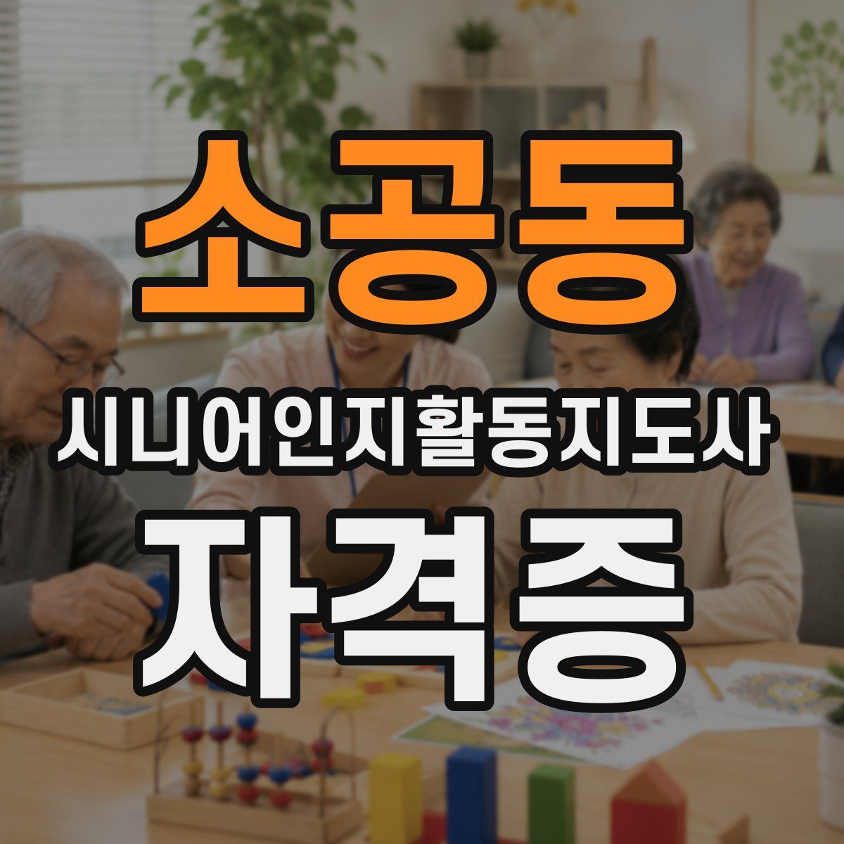 소공동 시니어인지활동지도사 자격증