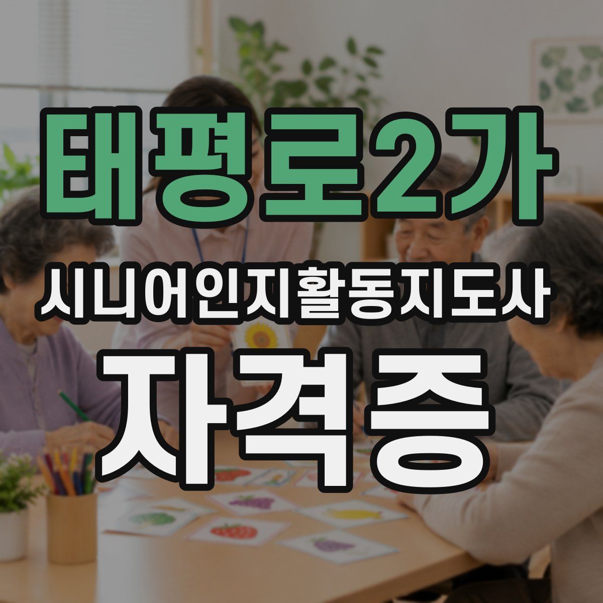 태평로2가 시니어인지활동지도사 자격증