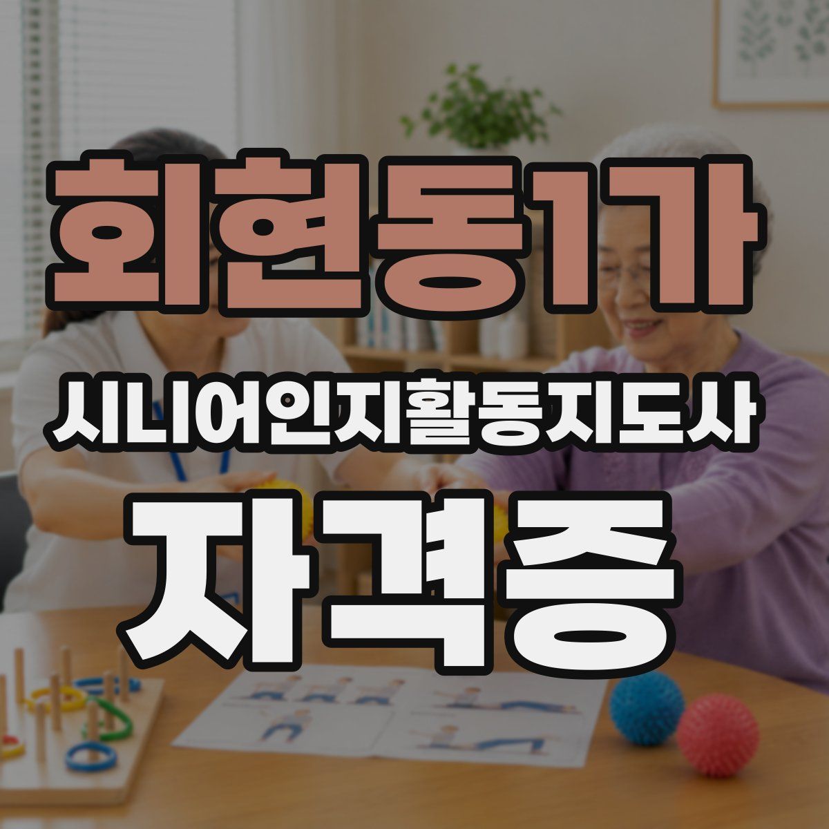 회현동1가 시니어인지활동지도사 자격증