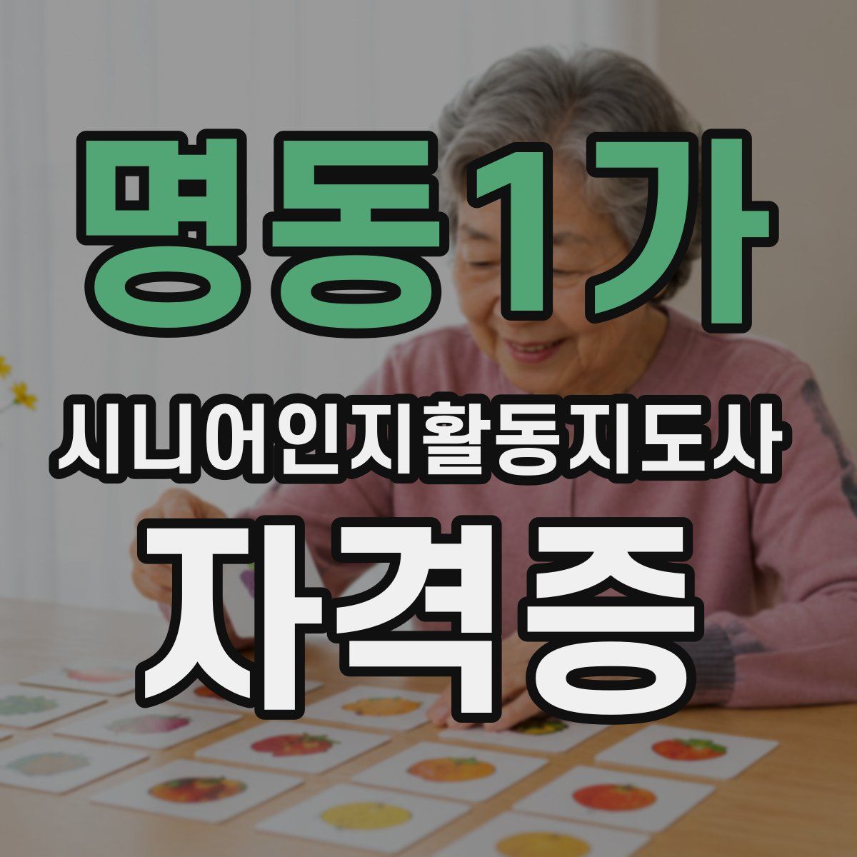 명동1가 시니어인지활동지도사 자격증