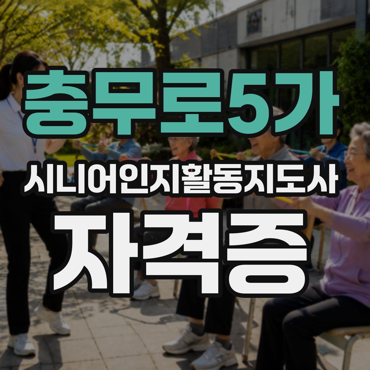 충무로5가 시니어인지활동지도사 자격증