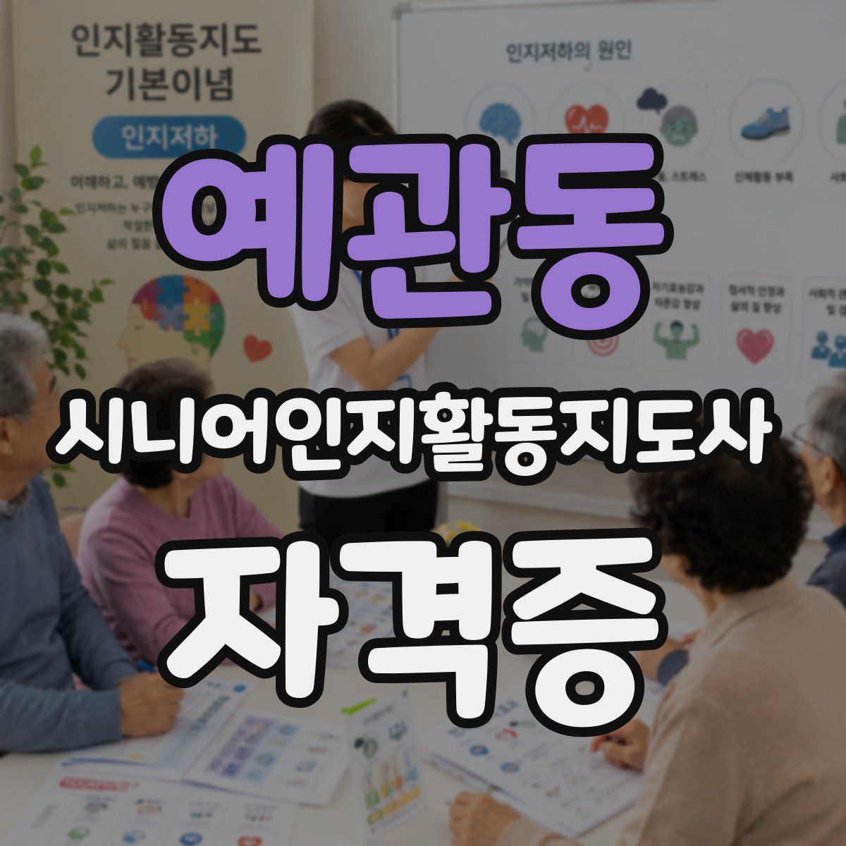 예관동 시니어인지활동지도사 자격증