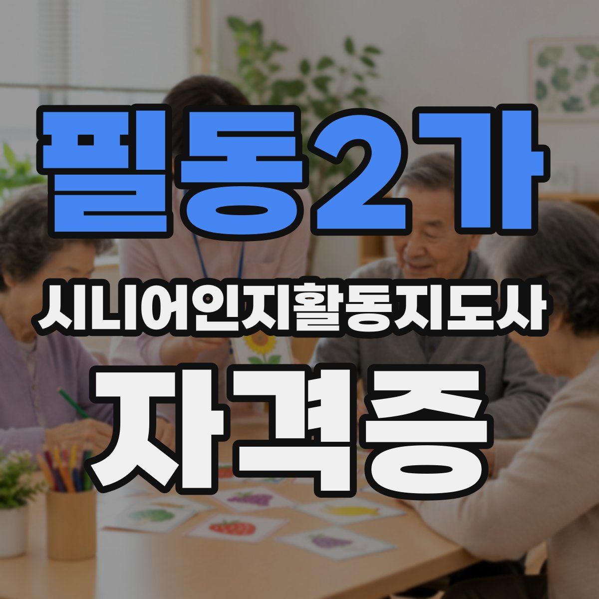필동2가 시니어인지활동지도사 자격증