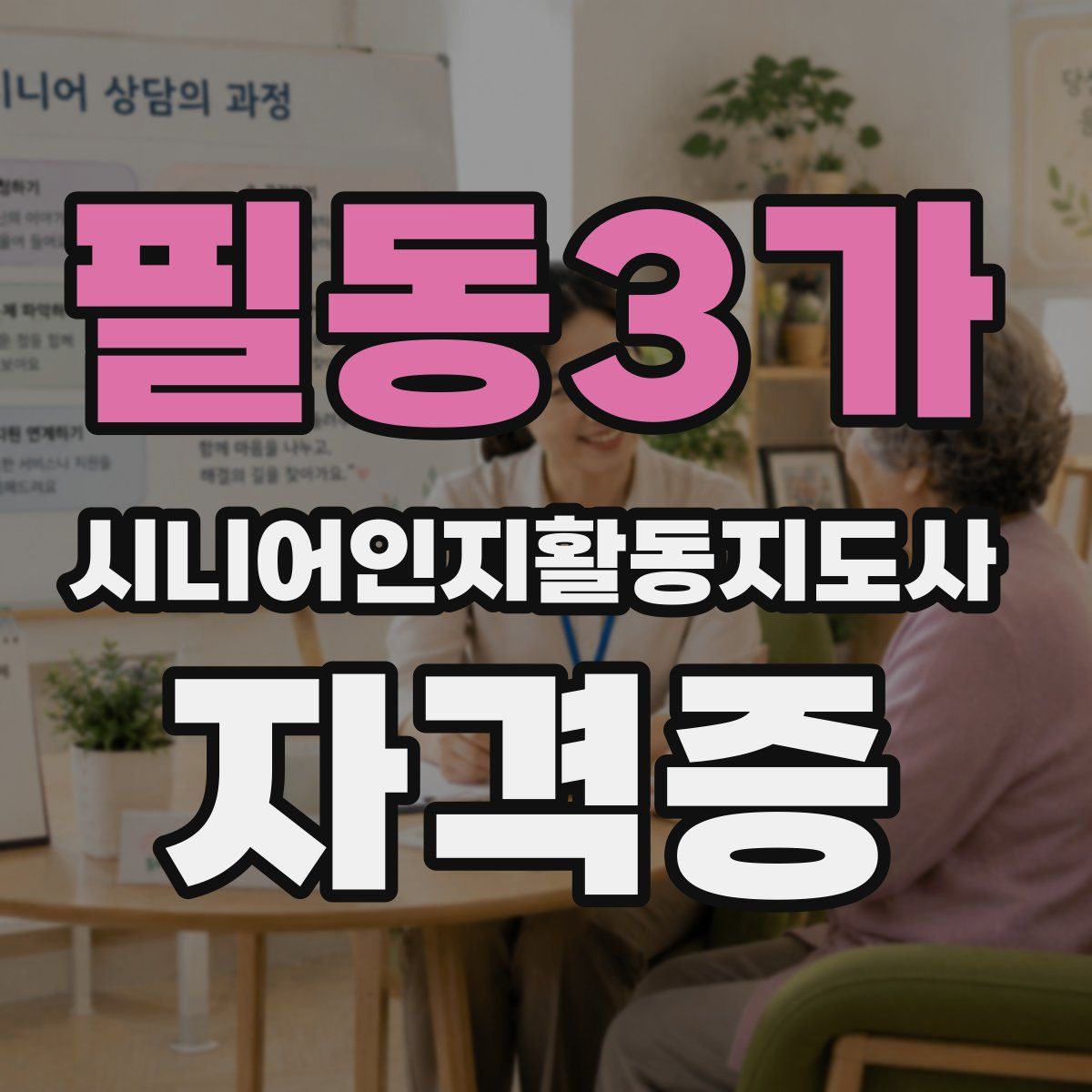 필동3가 시니어인지활동지도사 자격증