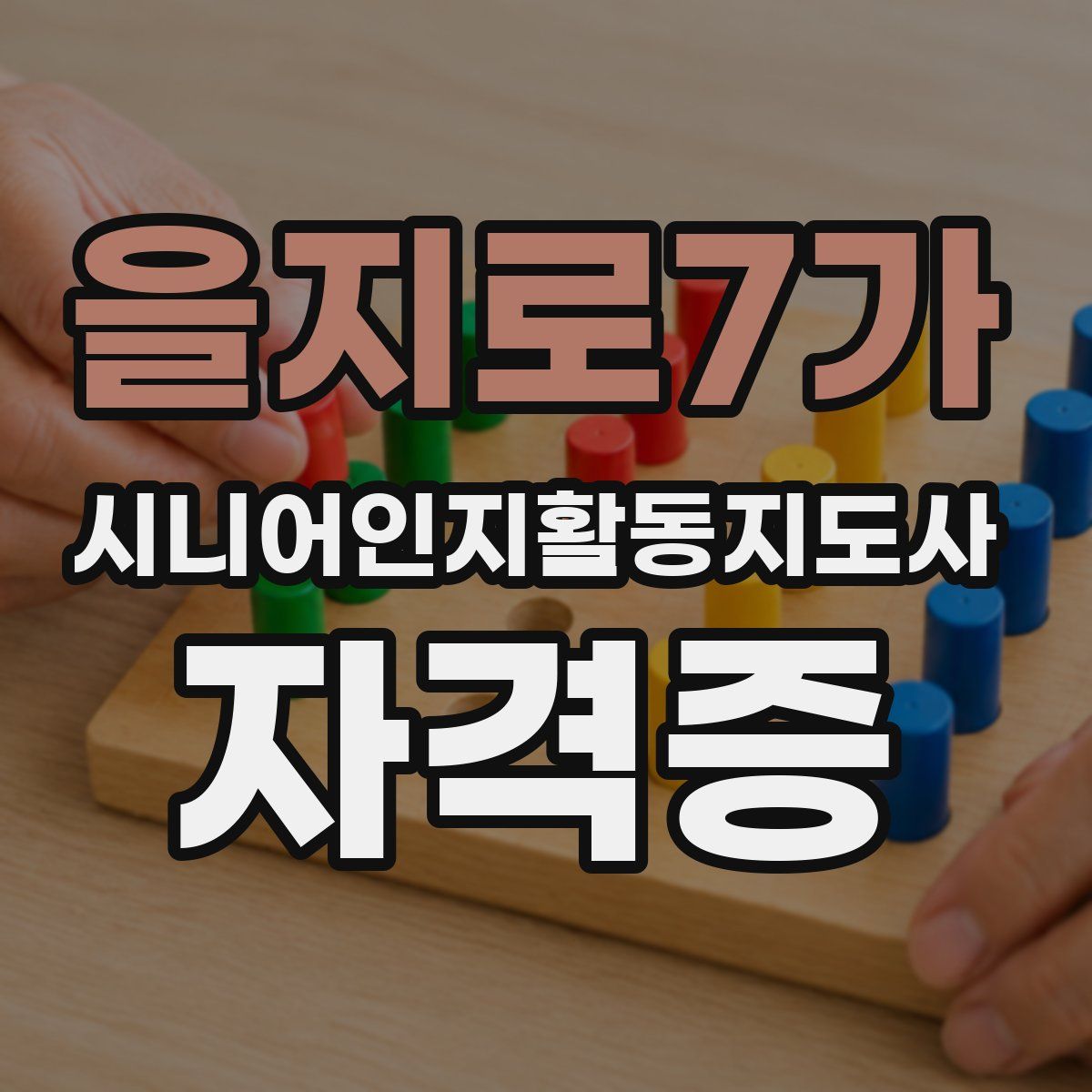 을지로7가 시니어인지활동지도사 자격증