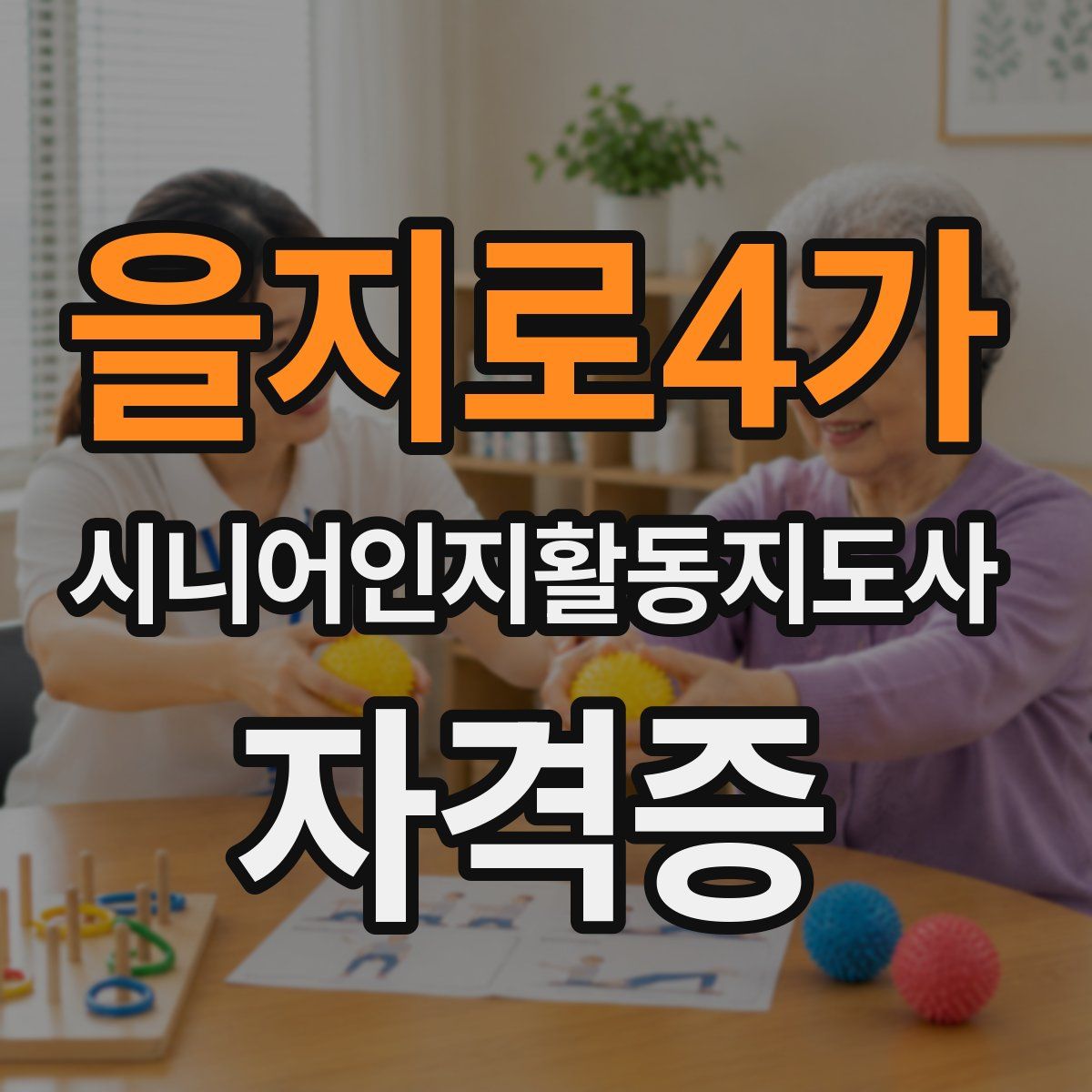 을지로4가 시니어인지활동지도사 자격증