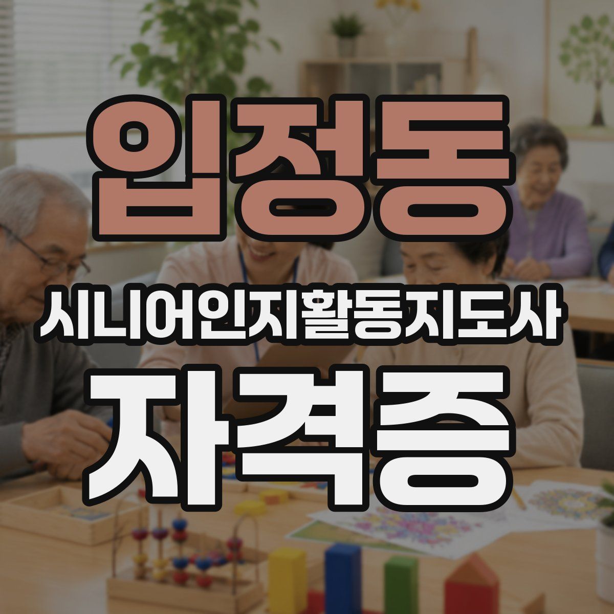 입정동 시니어인지활동지도사 자격증