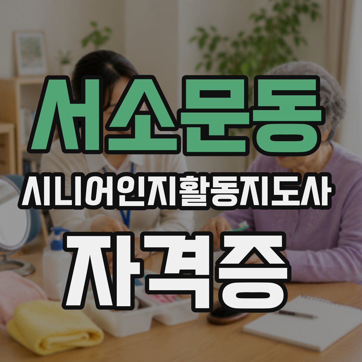 서소문동 시니어인지활동지도사 자격증