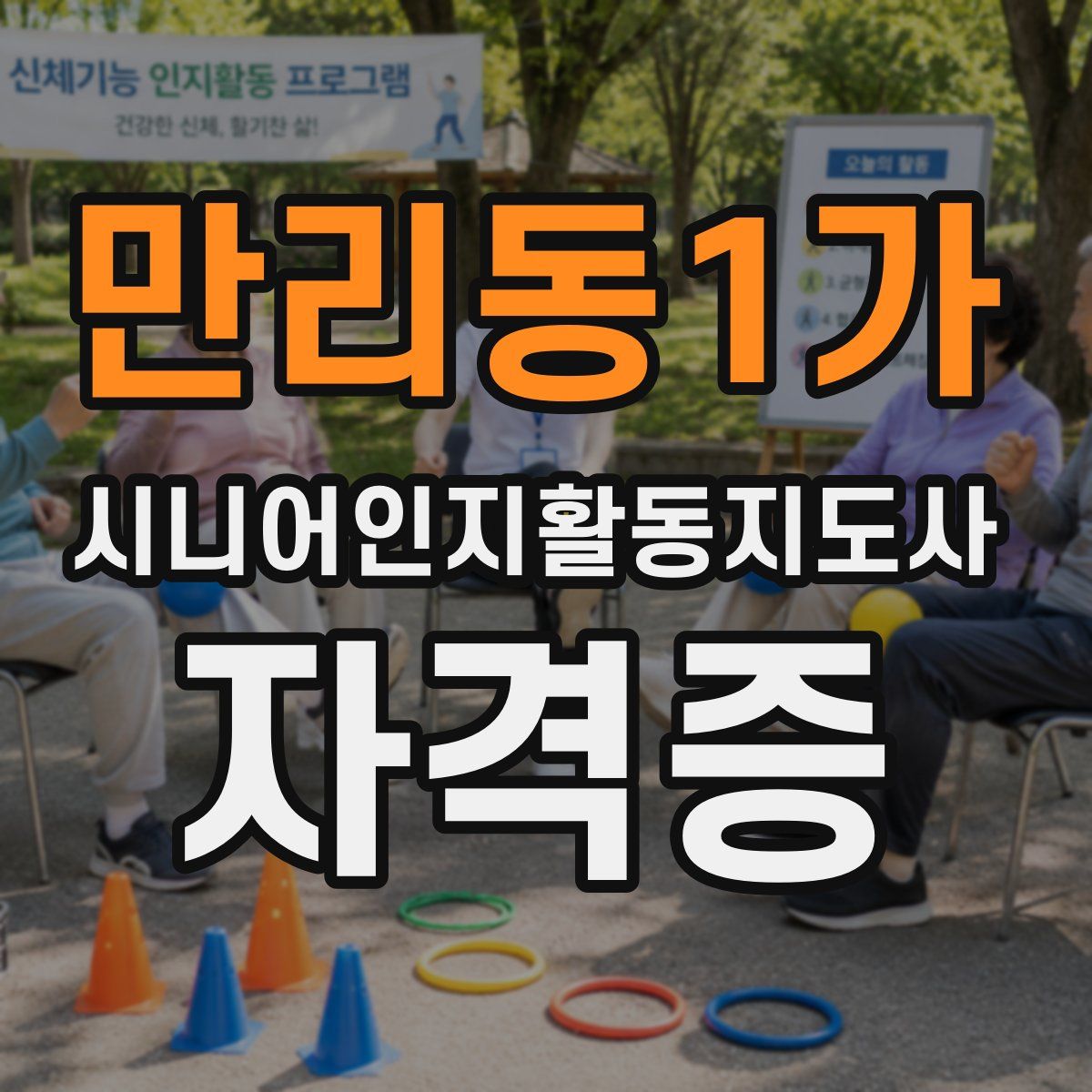 만리동1가 시니어인지활동지도사 자격증