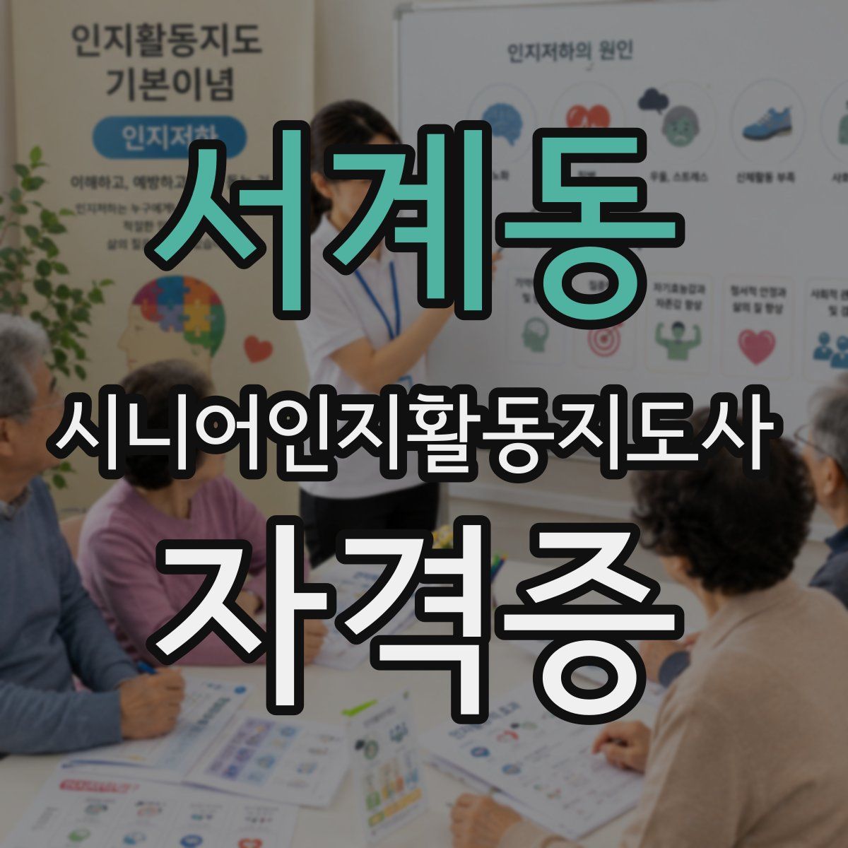 서계동 시니어인지활동지도사 자격증