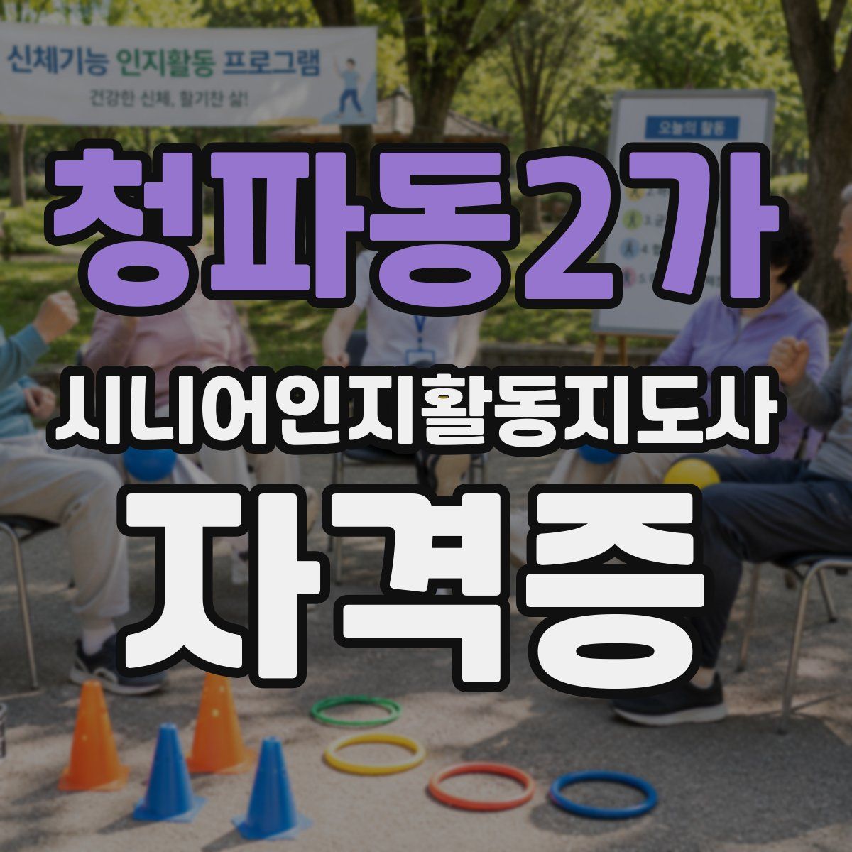 청파동2가 시니어인지활동지도사 자격증