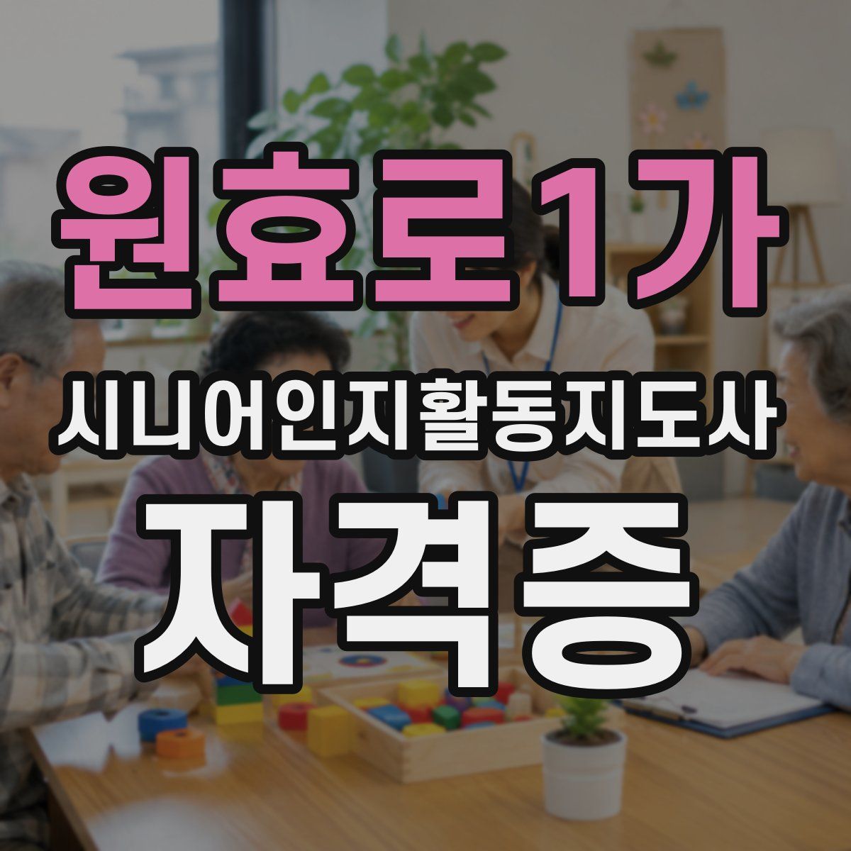 원효로1가 시니어인지활동지도사 자격증