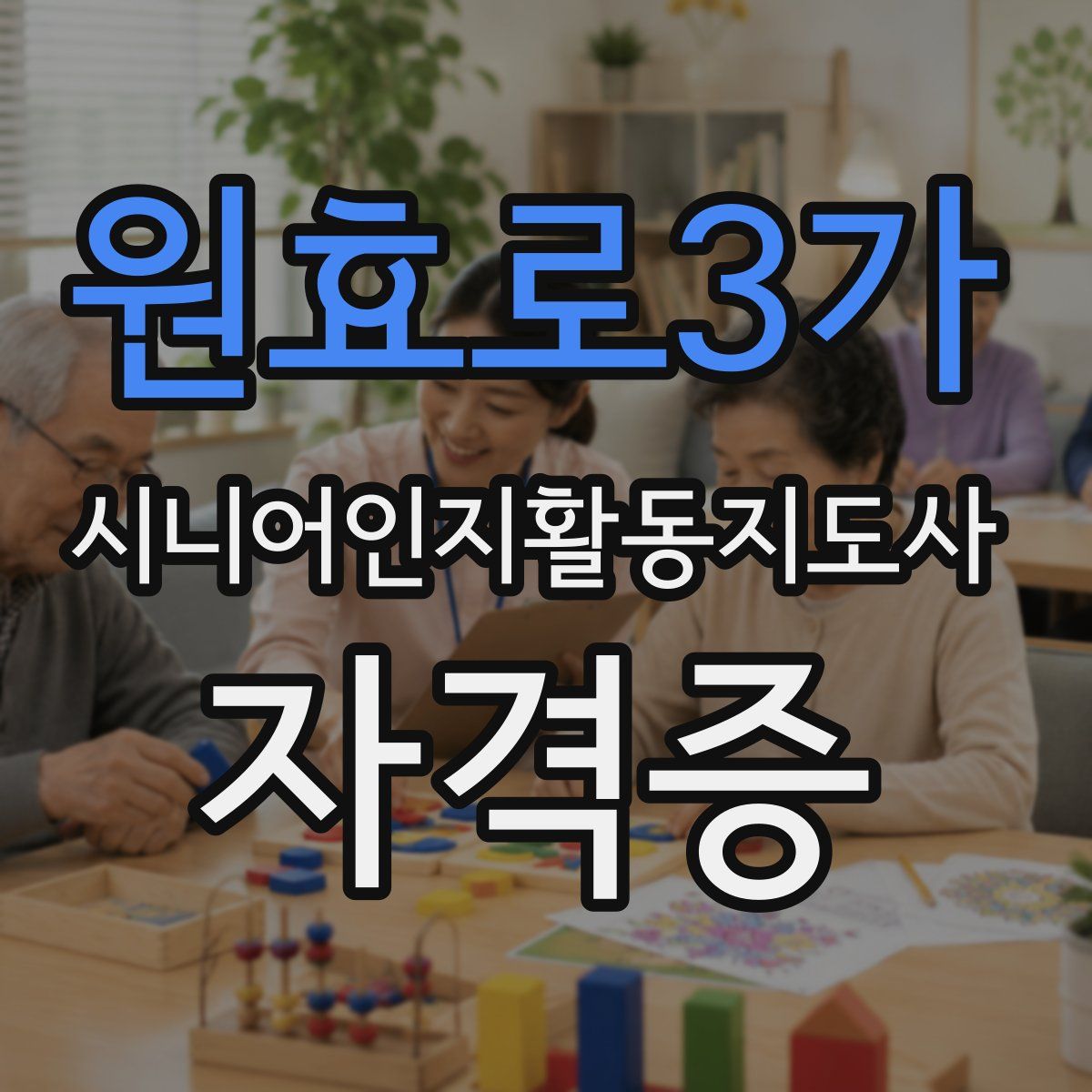 원효로3가 시니어인지활동지도사 자격증