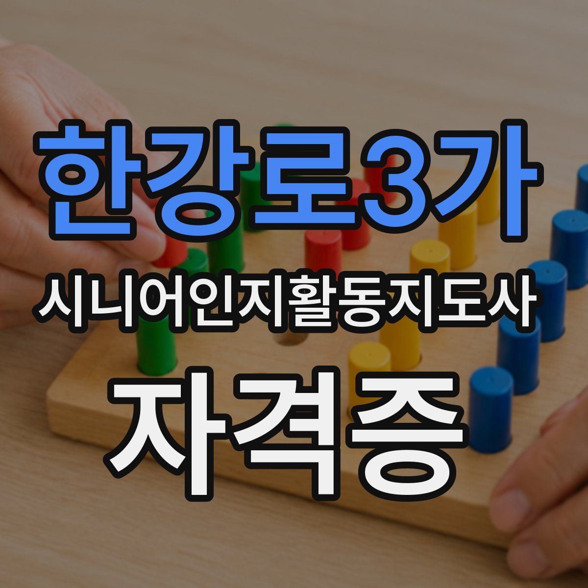 한강로3가 시니어인지활동지도사 자격증
