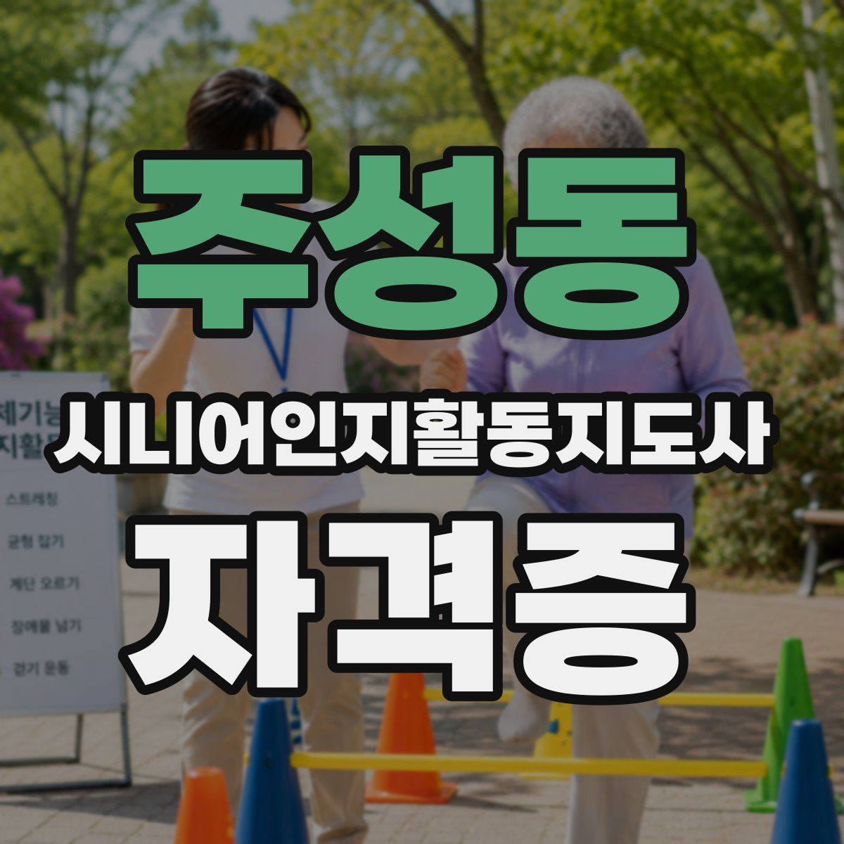 주성동 시니어인지활동지도사 자격증