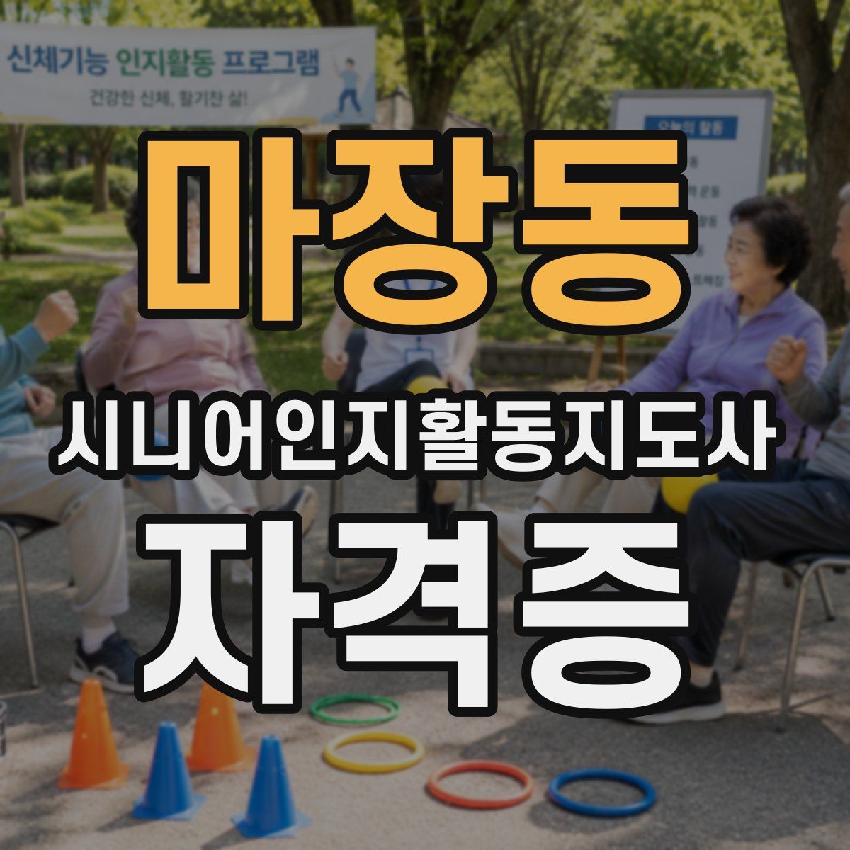 마장동 시니어인지활동지도사 자격증
