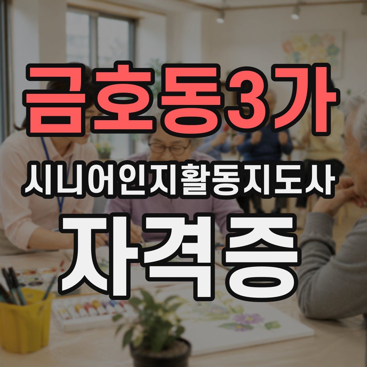 금호동3가 시니어인지활동지도사 자격증
