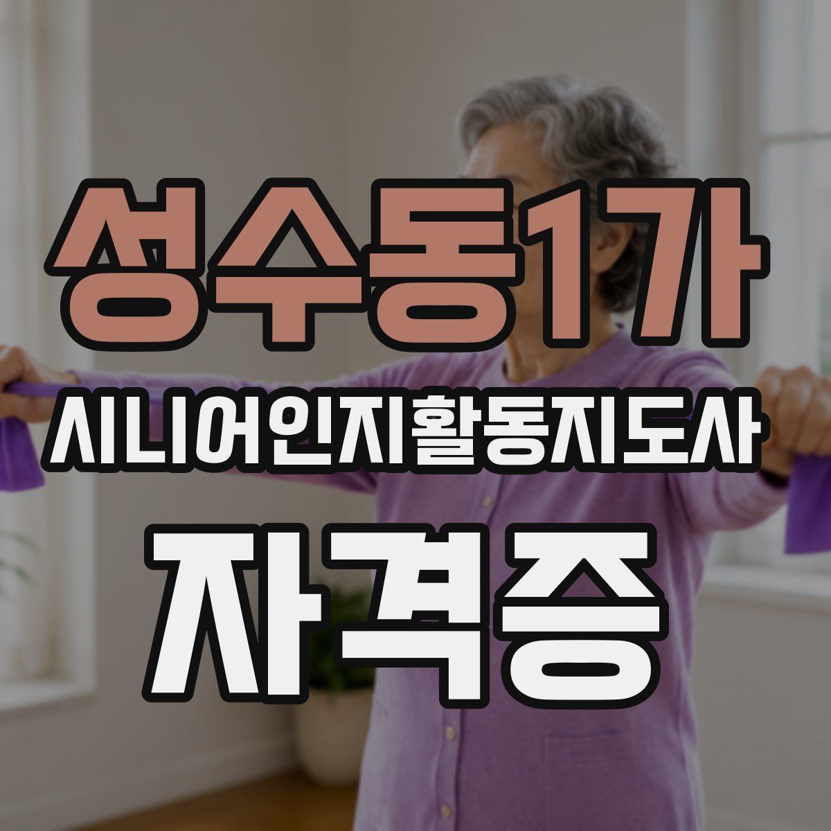 성수동1가 시니어인지활동지도사 자격증