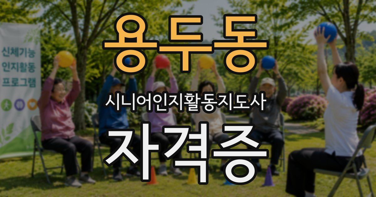 용두동 시니어인지활동지도사 자격증