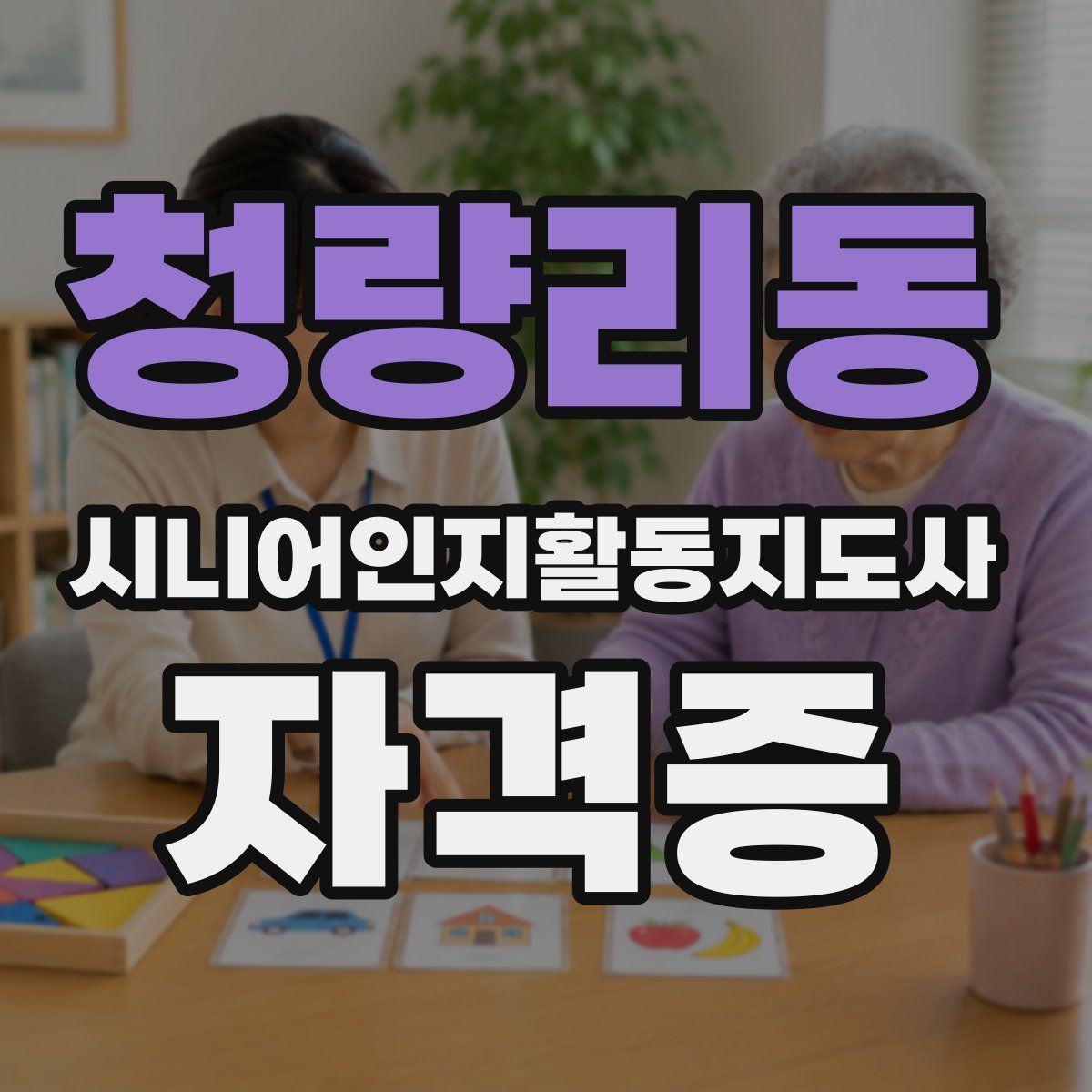 청량리동 시니어인지활동지도사 자격증