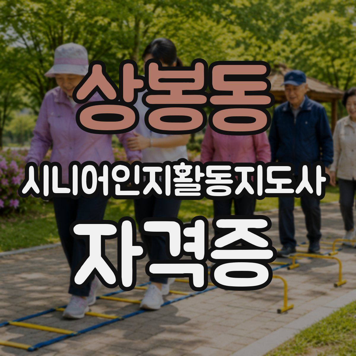 상봉동 시니어인지활동지도사 자격증