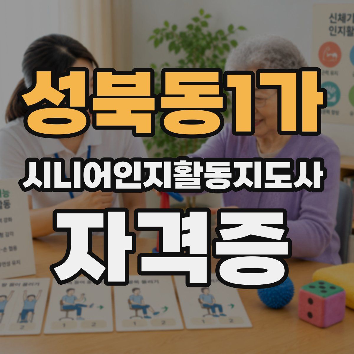 성북동1가 시니어인지활동지도사 자격증