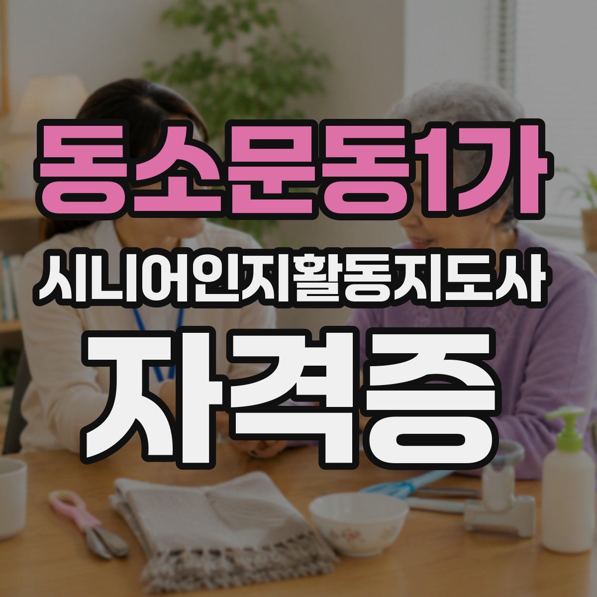동소문동1가 시니어인지활동지도사 자격증