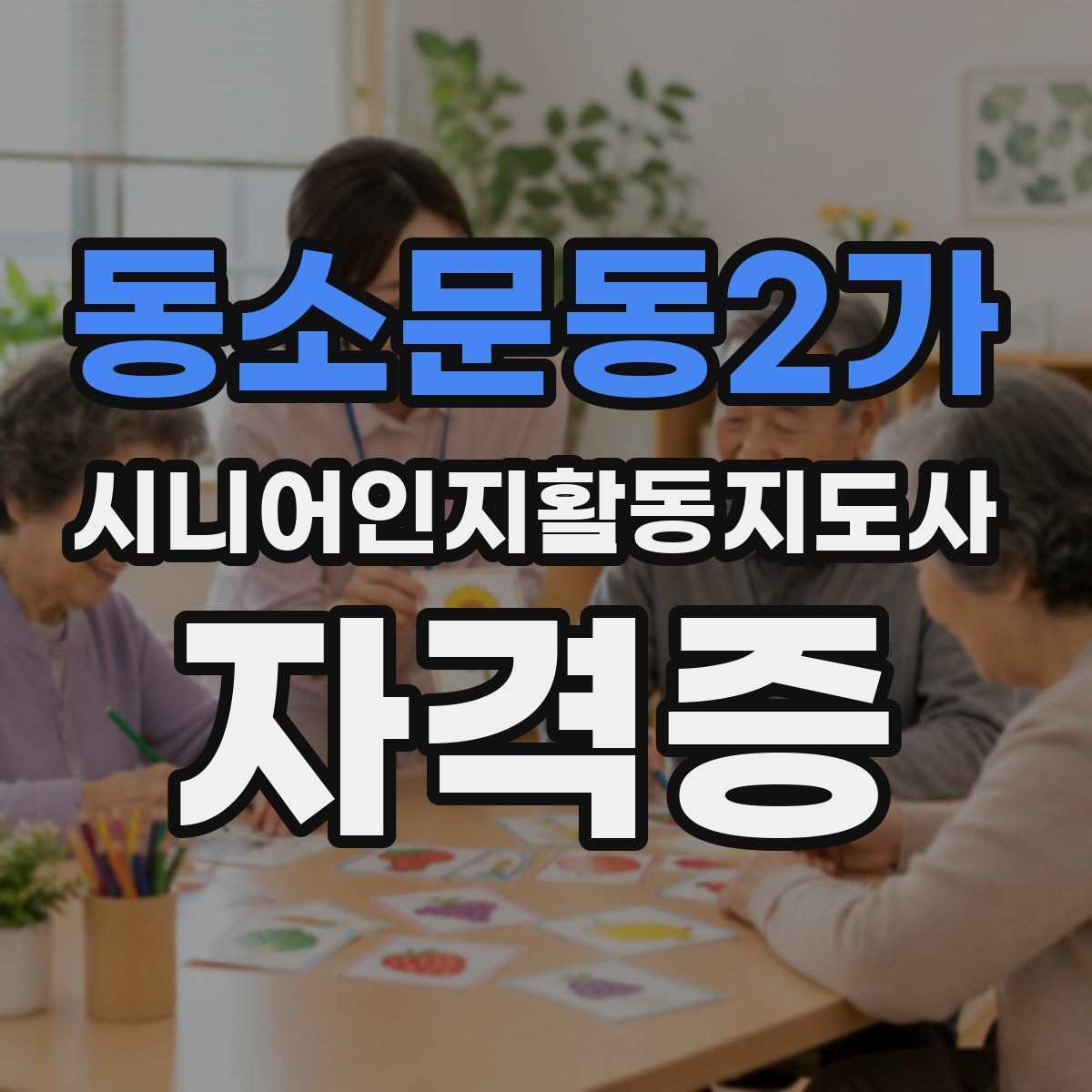 동소문동2가 시니어인지활동지도사 자격증