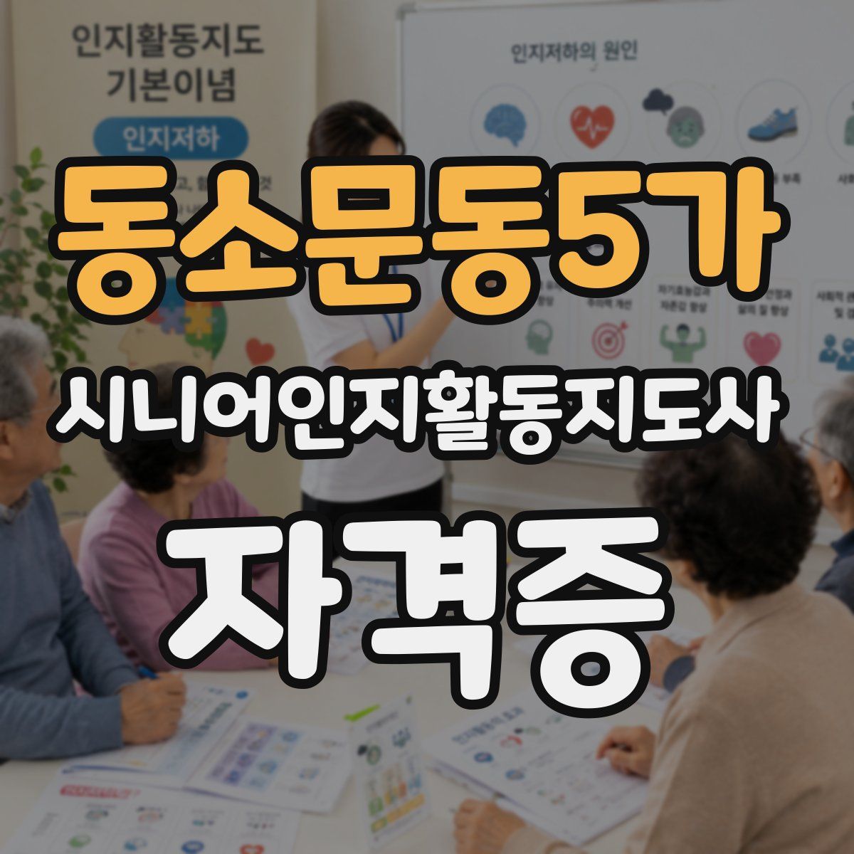 동소문동5가 시니어인지활동지도사 자격증