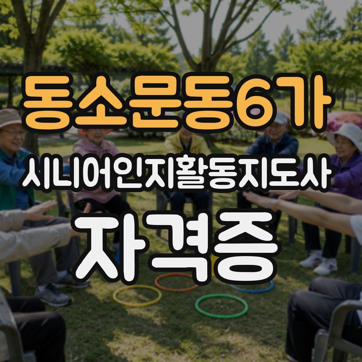 동소문동6가 시니어인지활동지도사 자격증