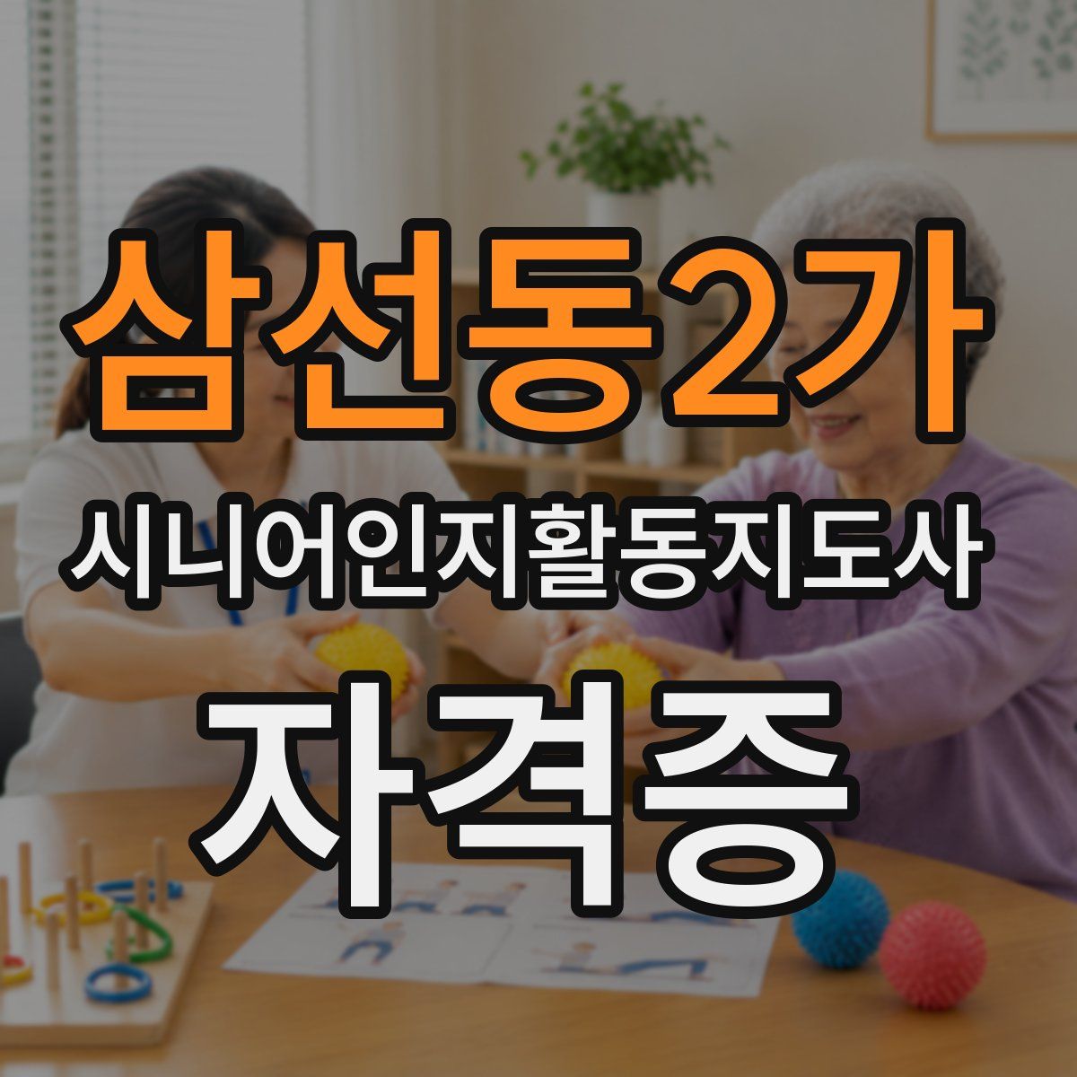 삼선동2가 시니어인지활동지도사 자격증