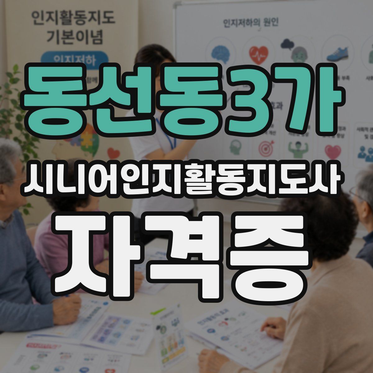 동선동3가 시니어인지활동지도사 자격증