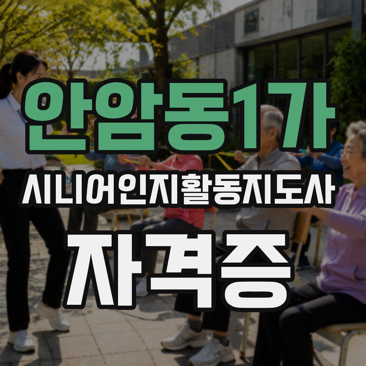 안암동1가 시니어인지활동지도사 자격증