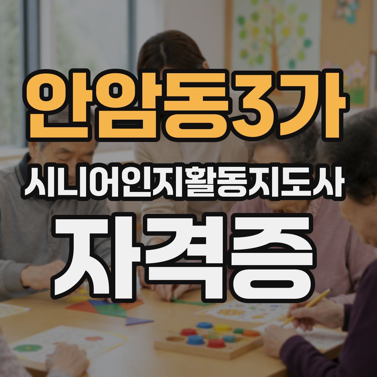 안암동3가 시니어인지활동지도사 자격증