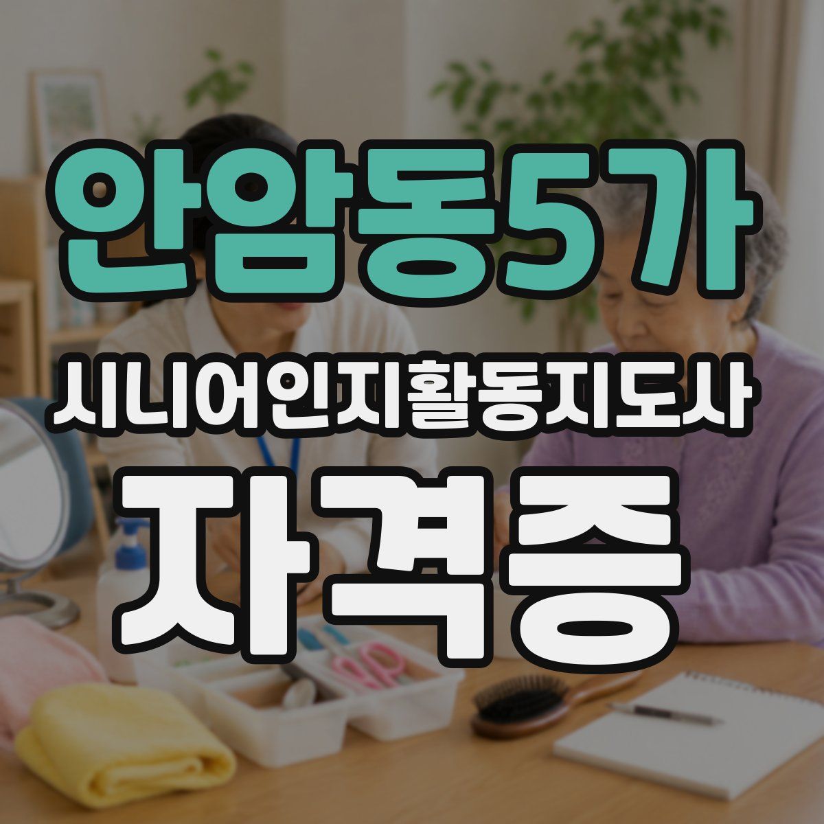 안암동5가 시니어인지활동지도사 자격증