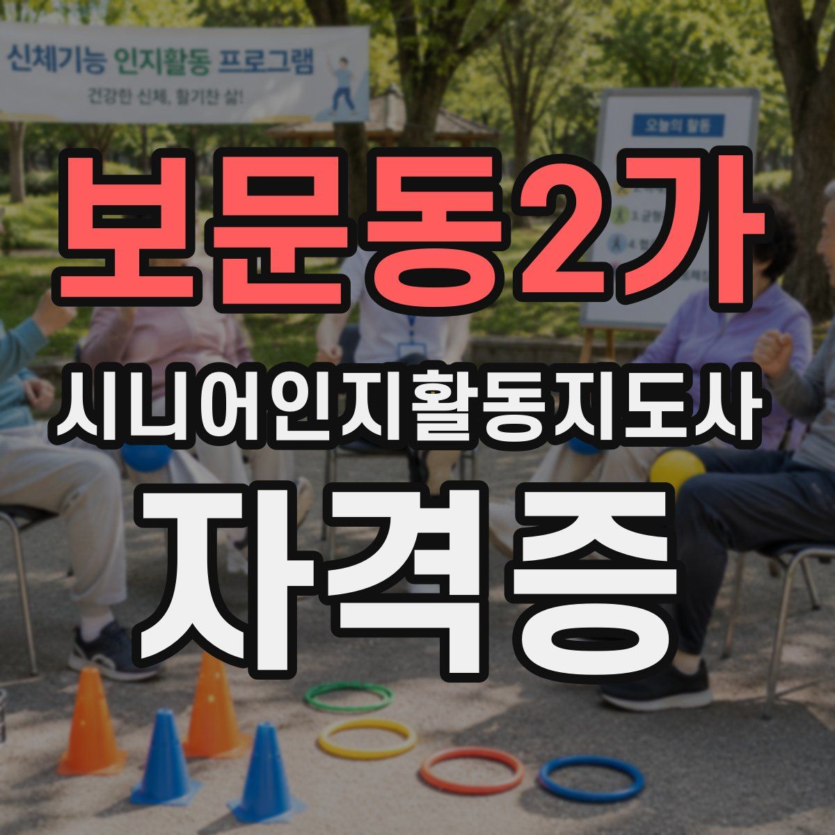 보문동2가 시니어인지활동지도사 자격증