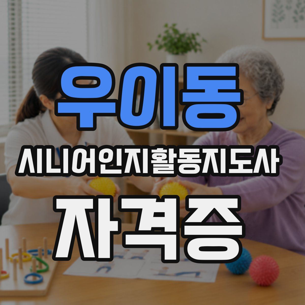 우이동 시니어인지활동지도사 자격증