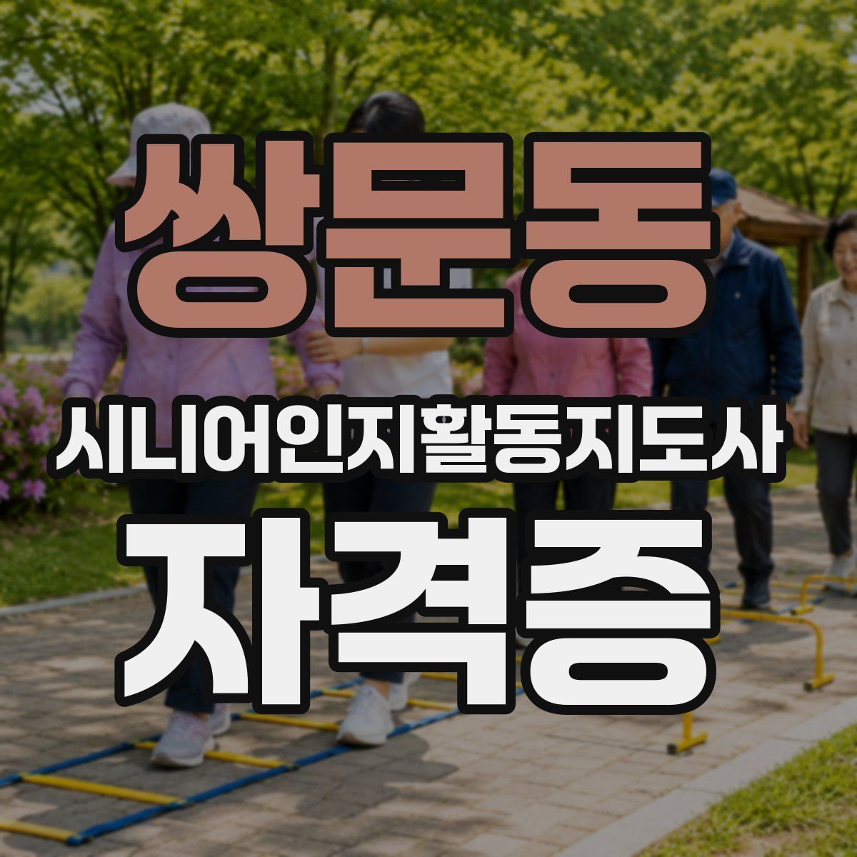 쌍문동 시니어인지활동지도사 자격증